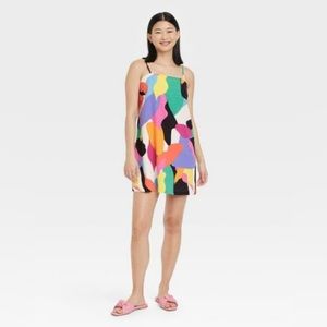 Target Women’s abstract print mini linen dress